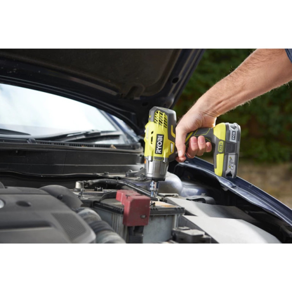 Гайковерт ударний акумуляторний Ryobi ONE+ R18IW3-0 18В 2900об·хв 400Нм 1/2" 3 швидкості 1.6кг без АКБ та ЗП