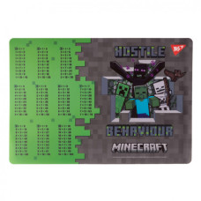 Підкладка настільна Yes А3 Minecraft Heroes з підказками таблиця множення (492249)