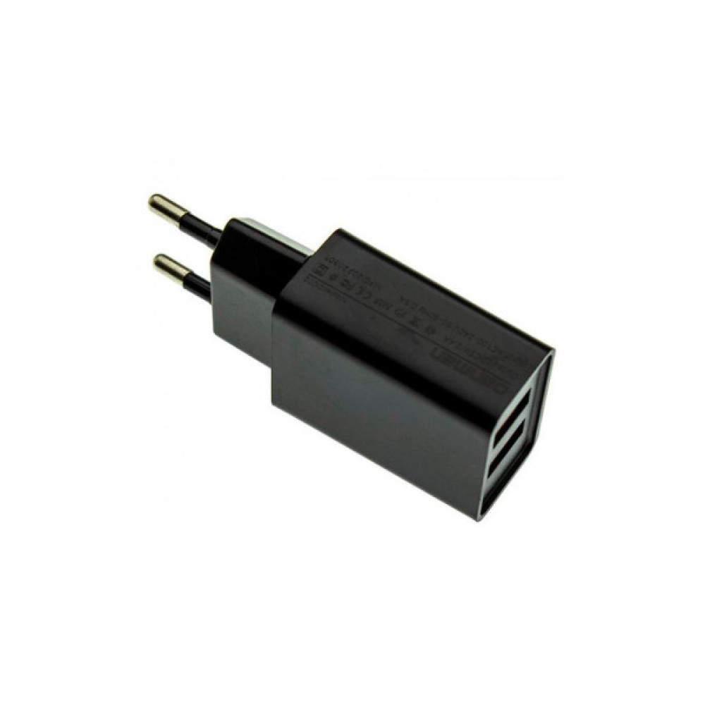 Зарядний пристрій Denmen 2xUSB 2.1A black (DC02-BK)