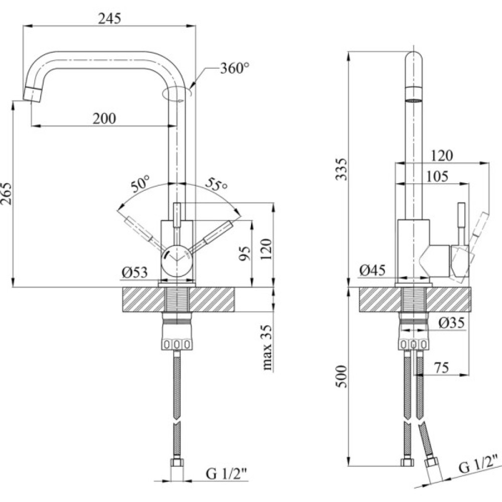 Змішувач Kroner Klassisch-ESG037 (CV023001)