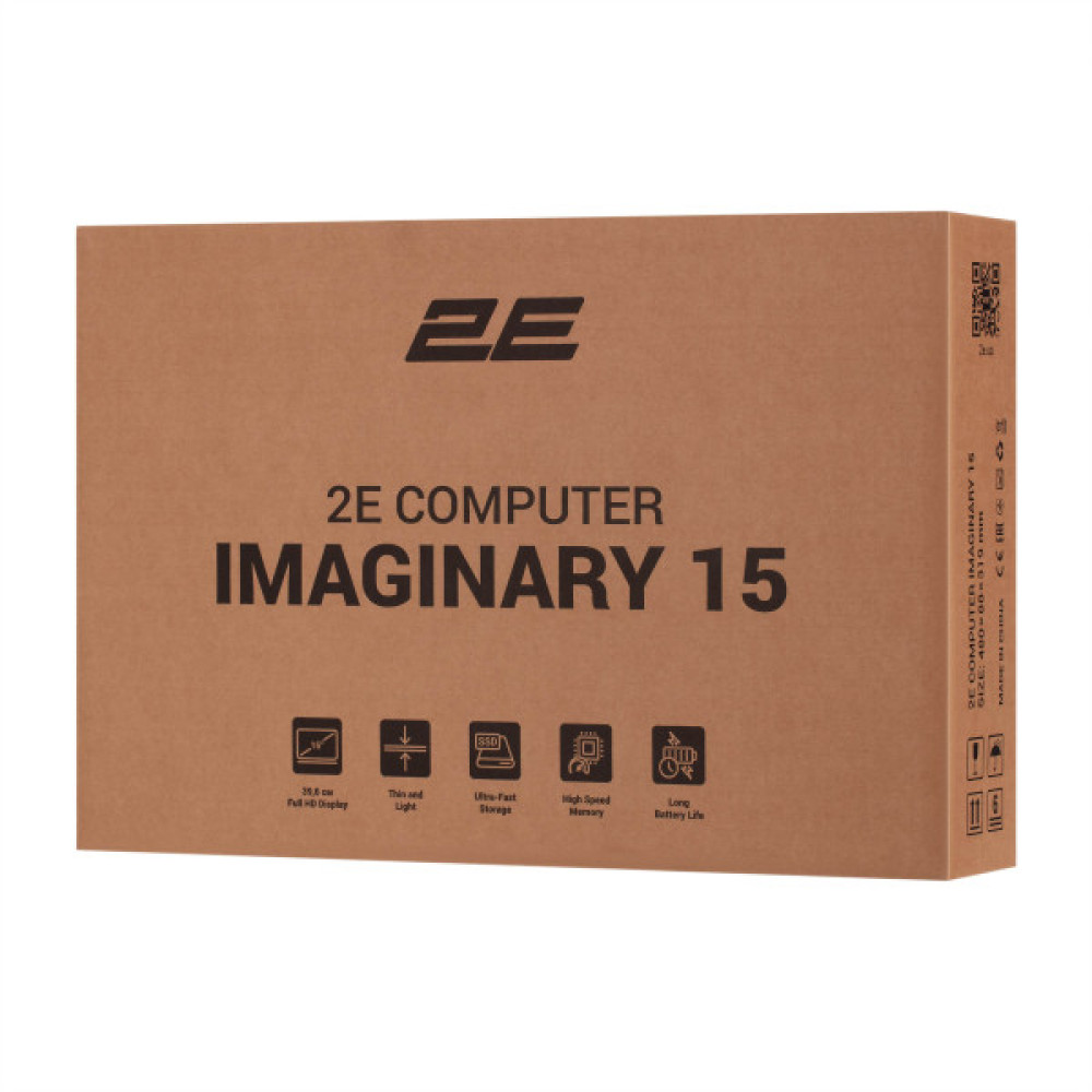 Ноутбук 2E Imaginary 15.6" FHD IPS AG, Intel i5-1335U, 16GB, F256GB, UMA, DOS, Чорний