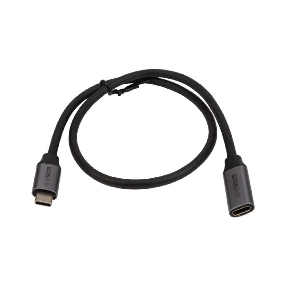Дата кабель USB-C M/F 0.5m 5Gbps 60W 4K60Hz Cabletime (CA913664)