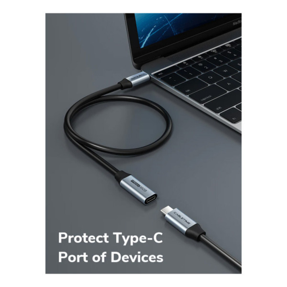 Дата кабель USB-C M/F 0.5m 5Gbps 60W 4K60Hz Cabletime (CA913664)