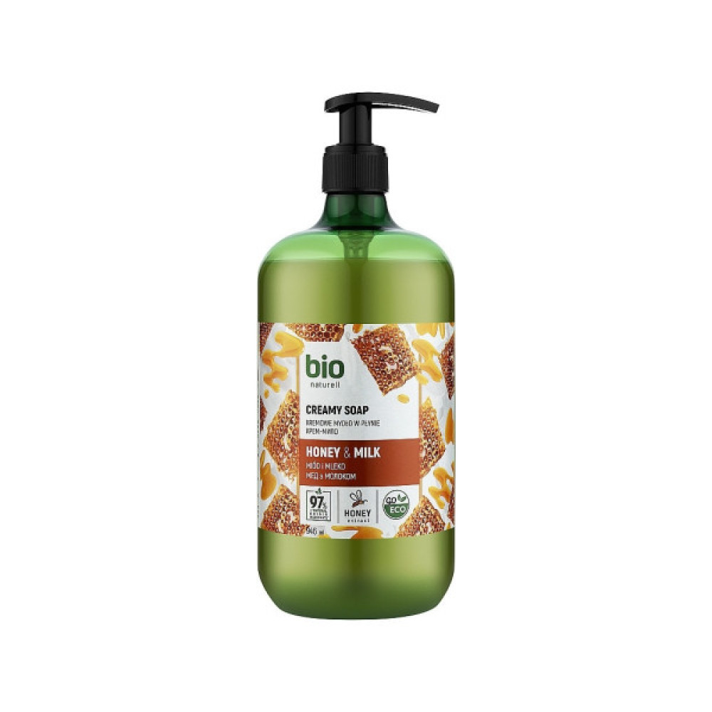 Рідке мило Bio Naturell Honey & Milk Creamy Soap Мед з молоком 946 мл (4820168434402)