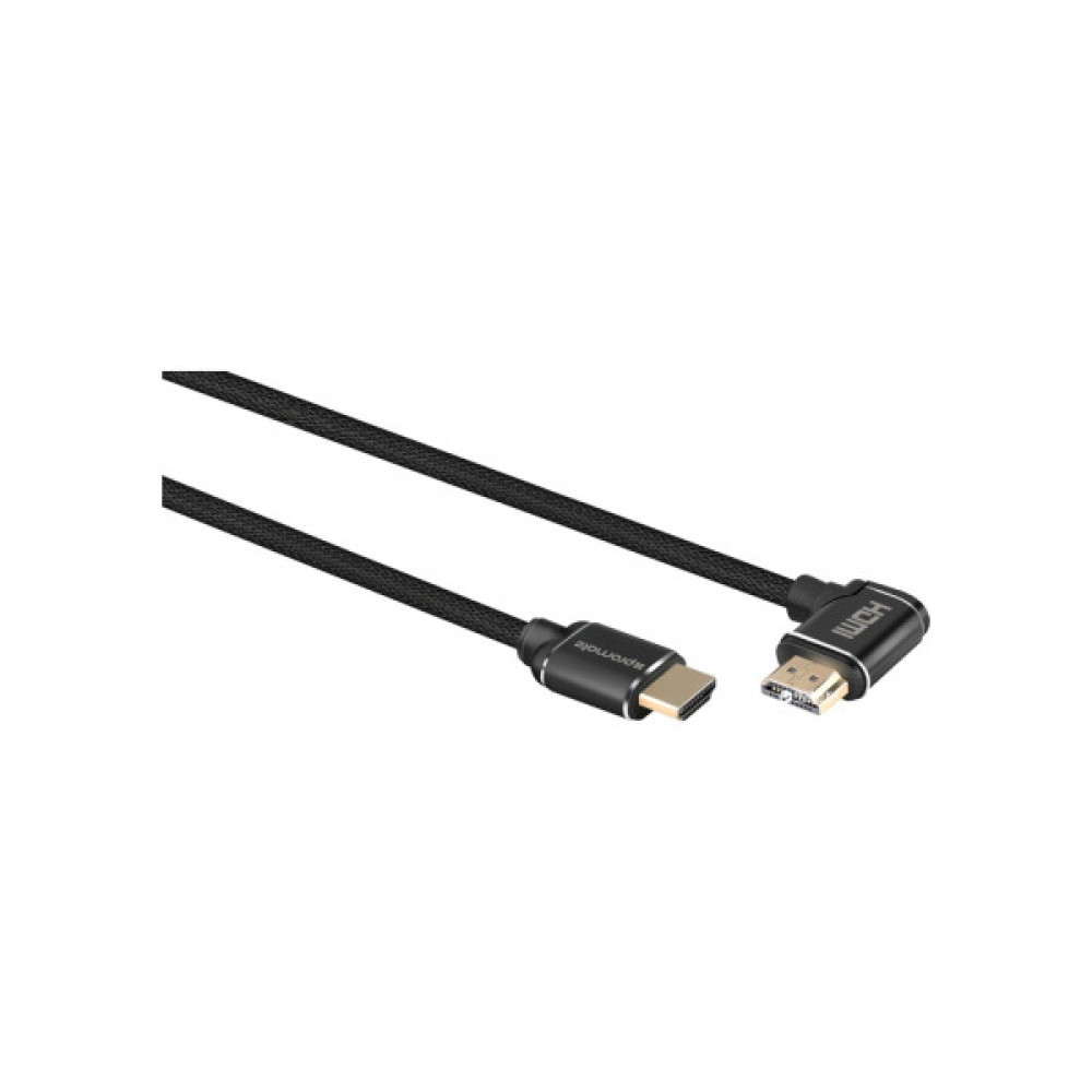 Кабель мультимедійний HDMI M to HDMI M 3.0m V2.0 90° corner Promate (prolink4k1-300.black)