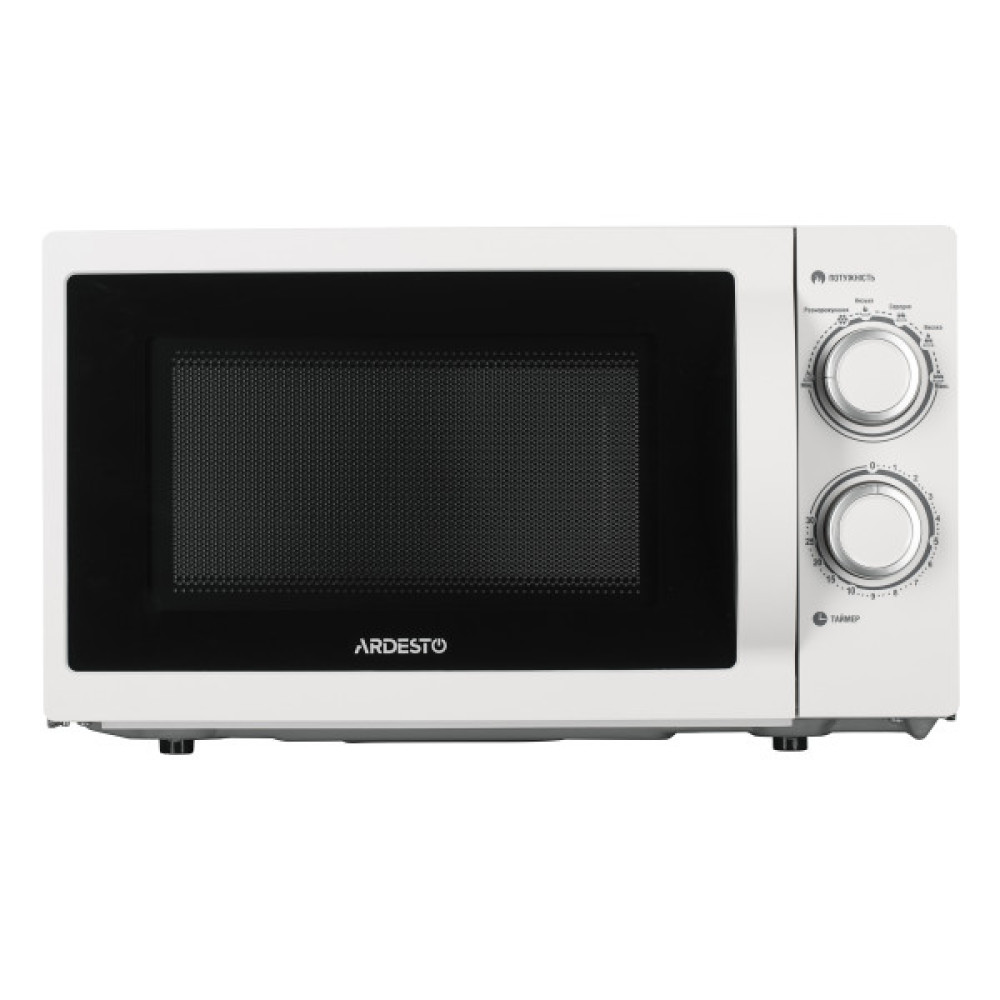 Мікрохвильова піч ARDESTO, 20л, мех.керув., 700Вт, відкр.ручкою, білий