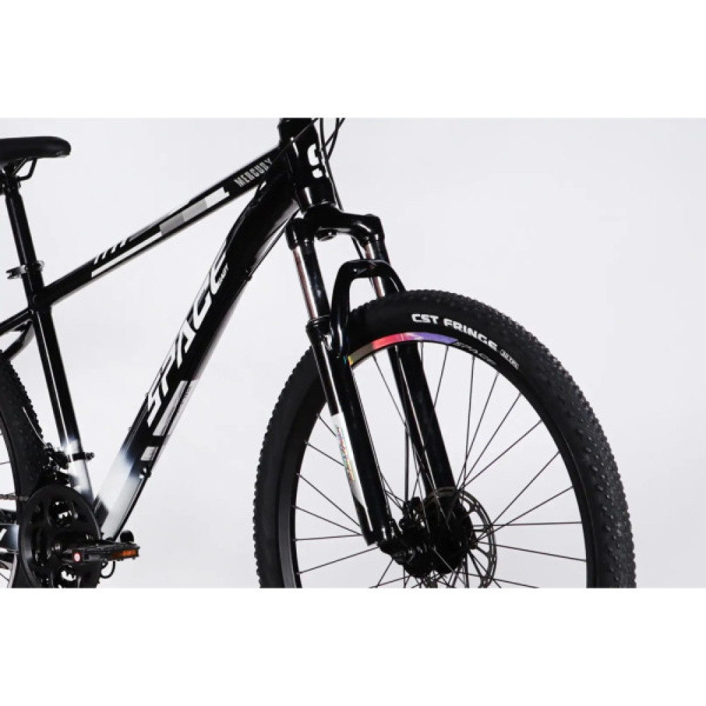 Велосипед Space 27.5" MERCURY DD FR рама-17" AL 2026 чорно-білий (OPS-SP-27.5-075)