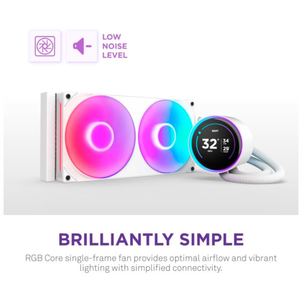 Система рідинного охолодження NZXT Kraken Elite RGB 240mm AIO (RL-KR24E-W2)