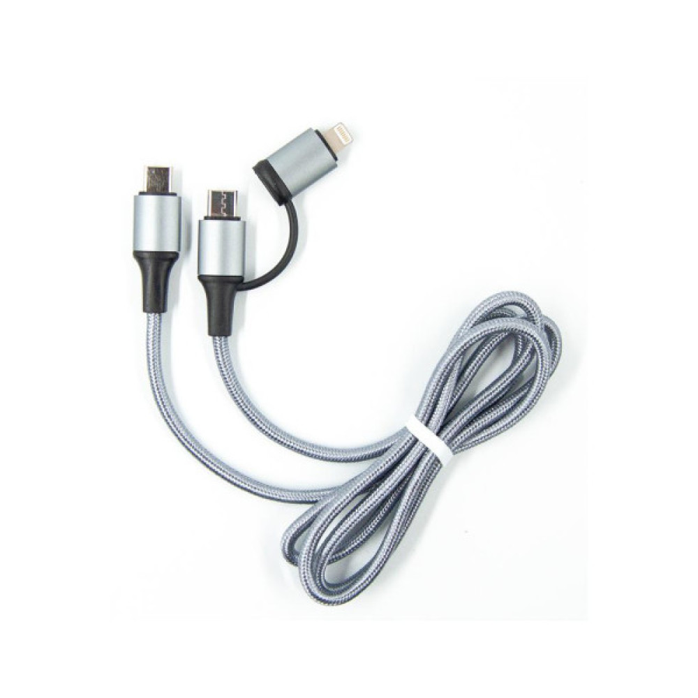 Дата кабель USB-C to USB-C/Lightning 1.0m gray Dengos (NTK-TC-TCL-GREY) Дата кабель USB-C to USB-C/Lightning 1.0m gray Dengos (NTK-TC-TCL-GREY)