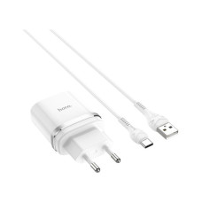 Зарядний пристрій HOCO C12Q Smart USB QC3.0 + cable USB to USB-C 18W White (6931474716309)