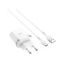 Зарядний пристрій HOCO C12Q Smart USB QC3.0 + cable USB to USB-C 18W White (6931474716309)