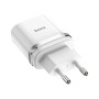 Зарядний пристрій HOCO C12Q Smart USB QC3.0 + cable USB to USB-C 18W White (6931474716309)