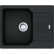 Мийка кухонна Franke City, фраграніт, прямокутник, з крилом, 620х500х190мм, чаша - 1, врізна, оборотна, UCG 611-62, онікс
