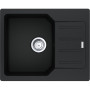 Мийка кухонна Franke City, фраграніт, прямокутник, з крилом, 620х500х190мм, чаша - 1, врізна, оборотна, UCG 611-62, онікс