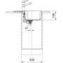 Мийка кухонна Franke City, фраграніт, прямокутник, з крилом, 620х500х190мм, чаша - 1, врізна, оборотна, UCG 611-62, онікс
