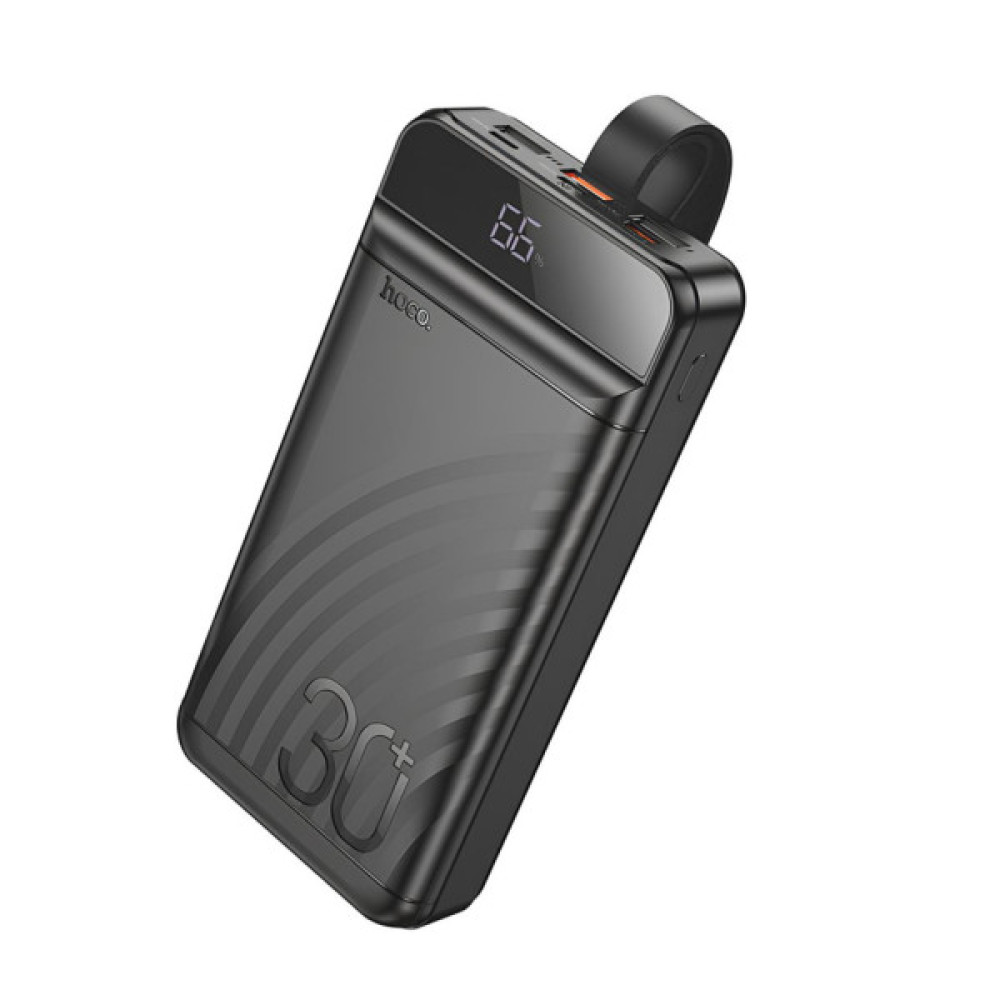 Батарея універсальна HOCO 30000mAh Element PD/20W, QC/22.5W, LED Lamp, Black (J123B / 714735)