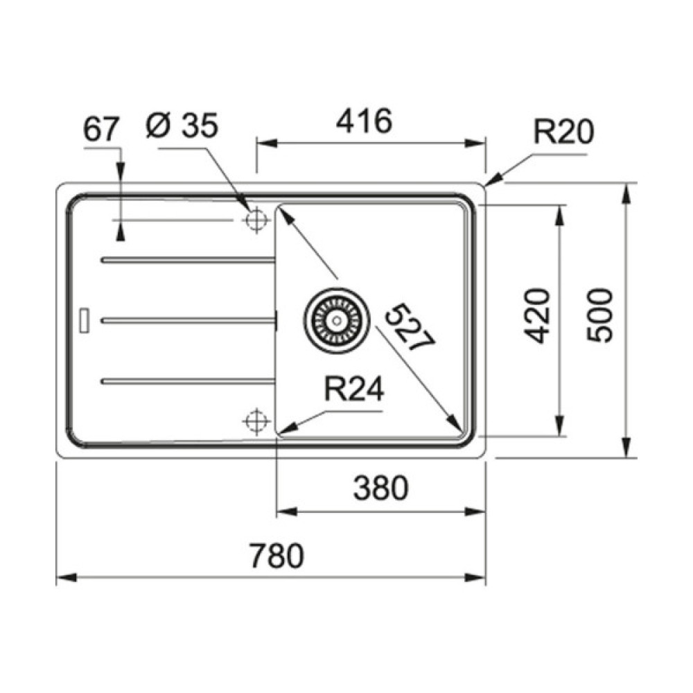 Мийка кухонна Franke BASIS BFG 611-78 (114.0306.793)