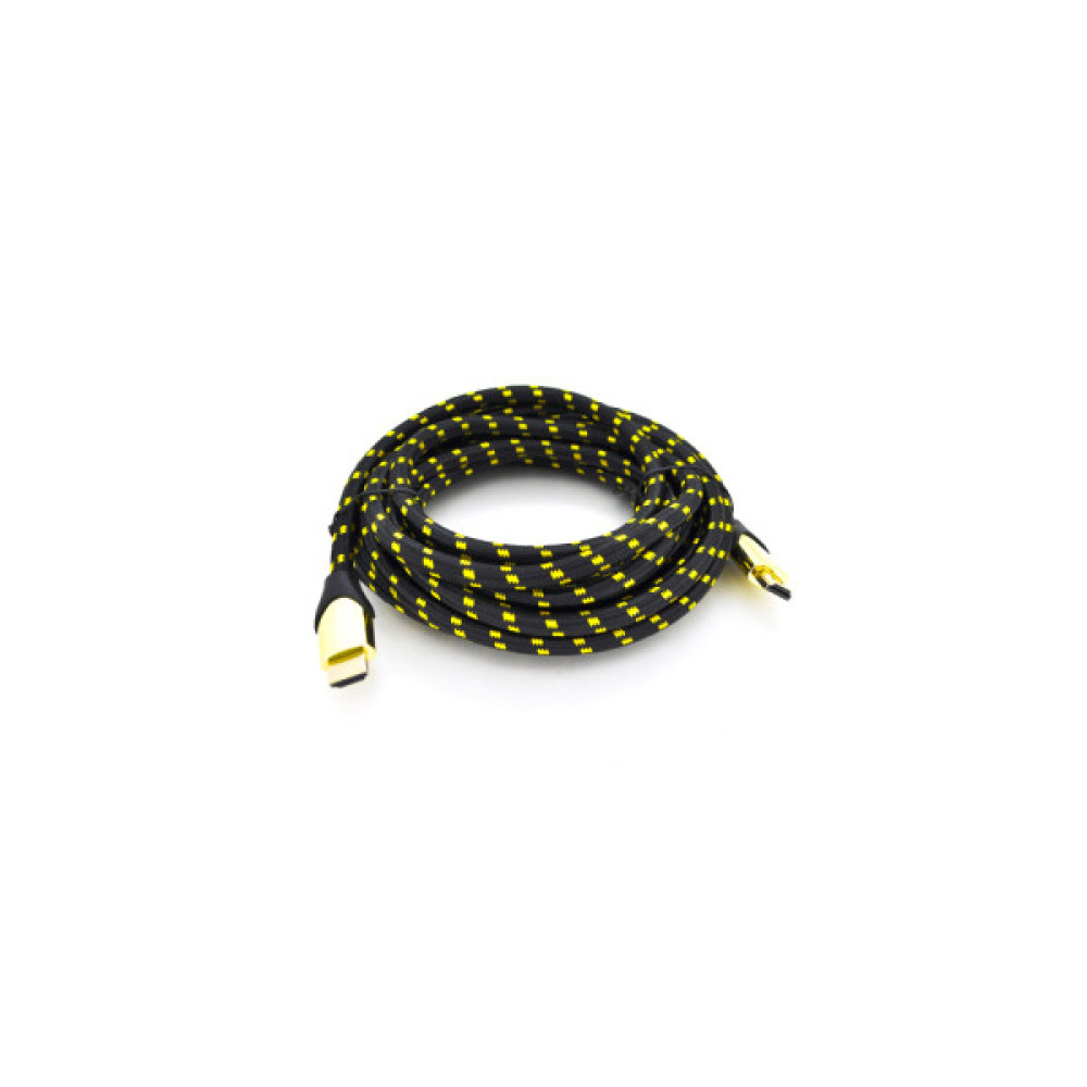 Кабель мультимедійний HDMI M to HDMI M 3.0m V2.1 8K60Hz 4K120Hz black/gold Ritar (YT-HDMI(M)/(M)V2.1-3.0m/19949)