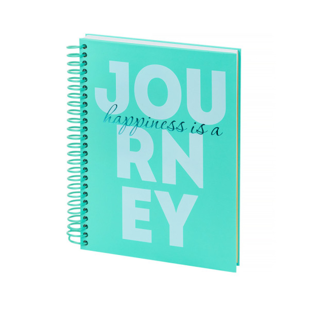 Блокнот Axent на спіралі А5 120 аркушів, клітинка, тверда обкладинка, Journey (8464-3-A)