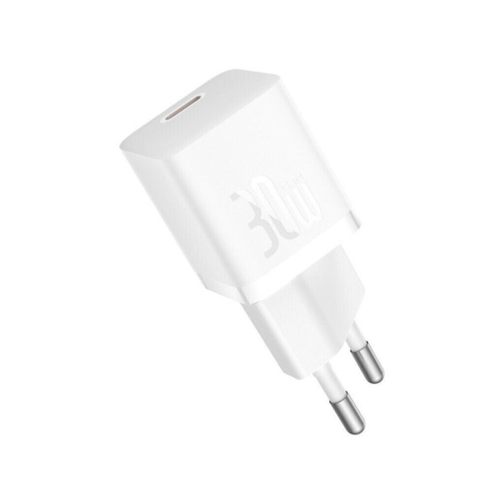 Зарядний пристрій Baseus 1xUSB-C 30W GaN5 white (CCGN070502)