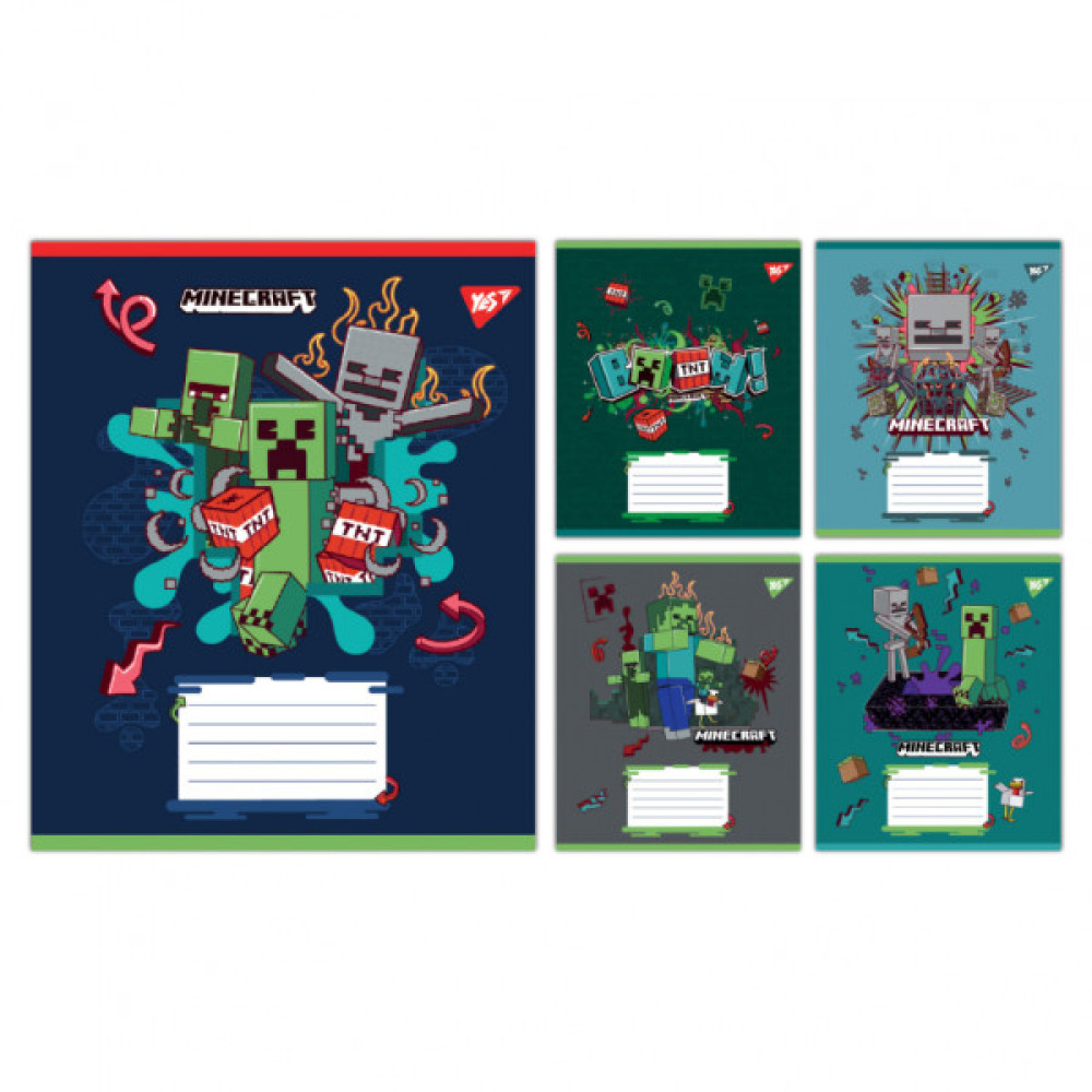 Зошит Yes Minecraft Heroes А5 24 аркушів лінія (767582) Зошит Yes Minecraft Heroes А5 24 аркушів лінія (767582)
