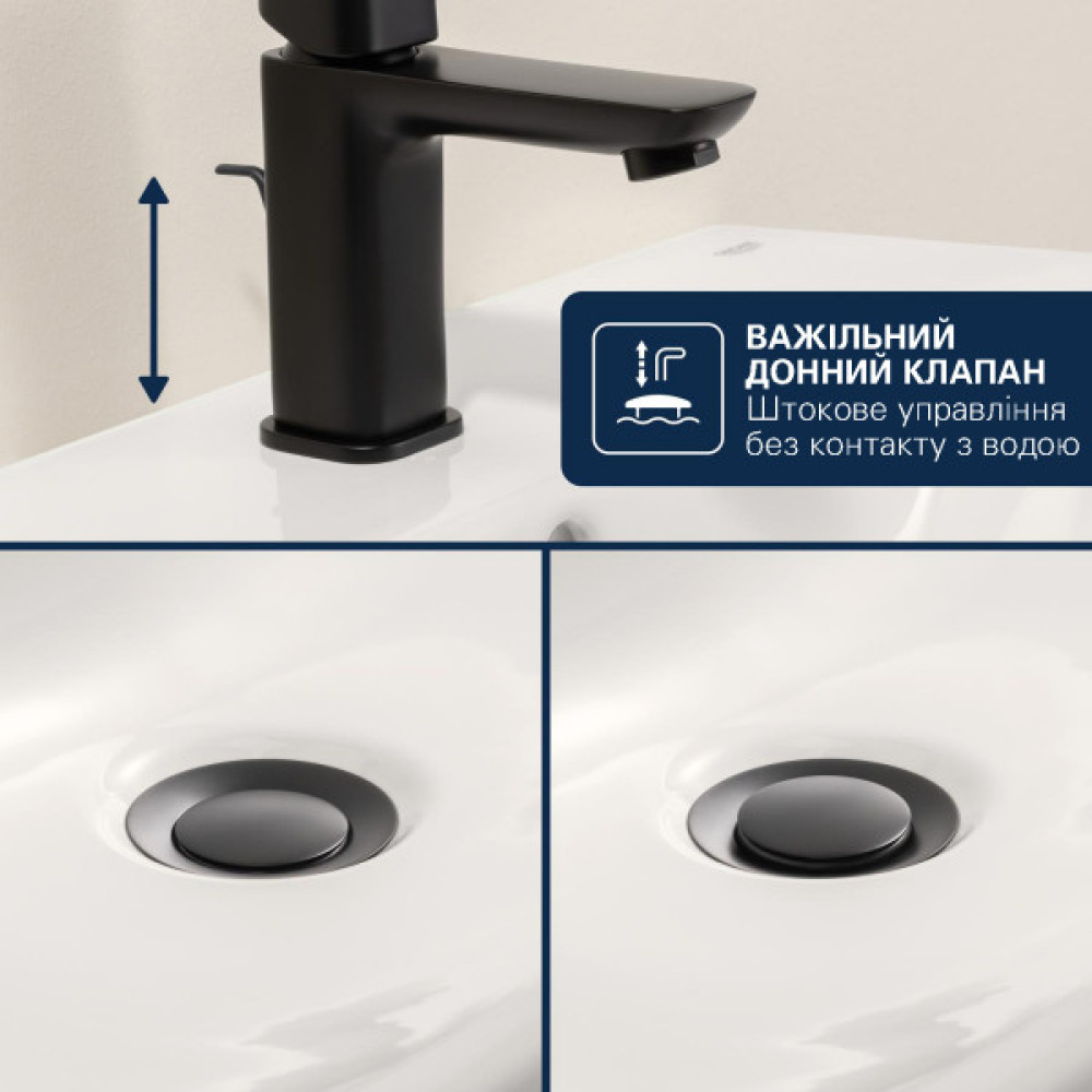 Змішувач для біде Grohe QuickFix Dice Black неповоротний, матовий чорний