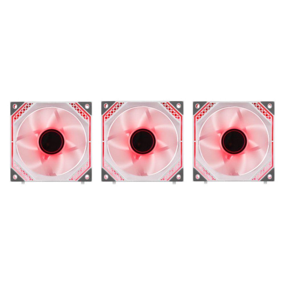 Корпусні вентилятори 2E GAMING Air Cool Magic Mirror ACF120MW-ARGB, 3x120мм, 2000rpm, 4pin PWM +5VARGB, 20.5dBa, білий