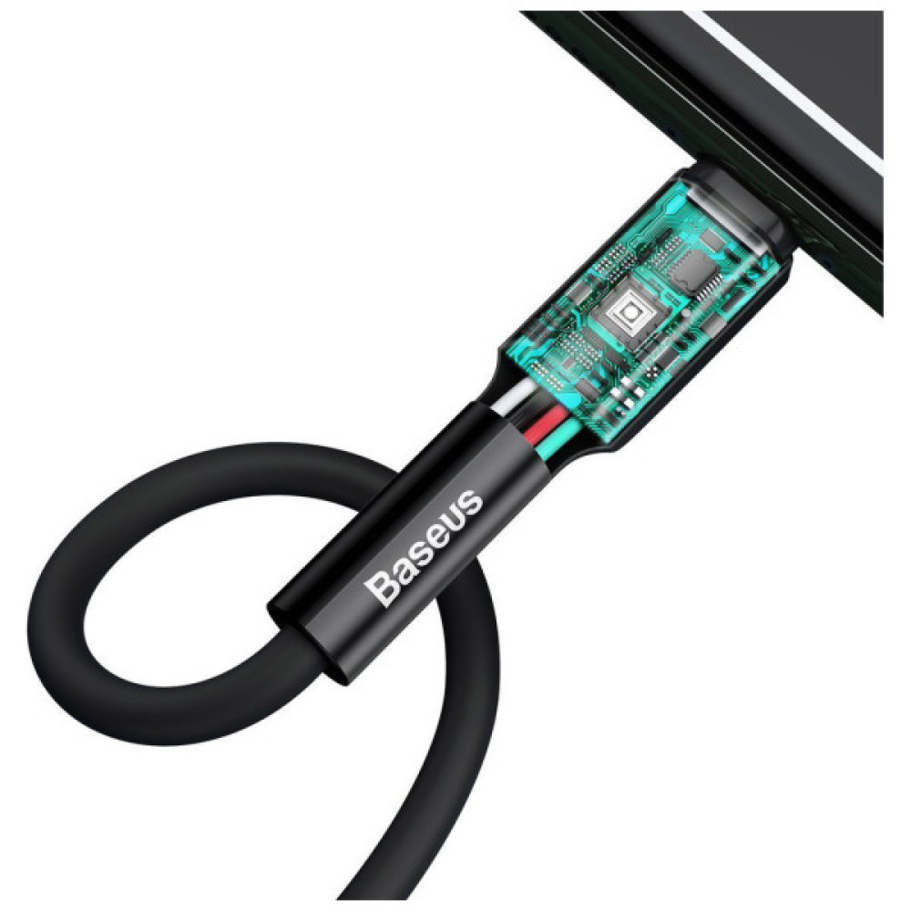 Дата кабель USB 2.0 AM to Lightning 1.0m black Baseus (CALGJ-01)
