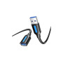 Дата кабель USB 3.2 AM/AF 1.0m 10Gbps PVC black Vention (CBOBF)