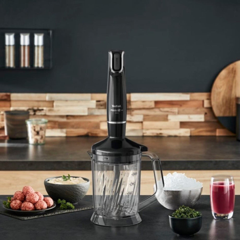 Блендер Tefal заглибний Infiny Force 1000Вт, 5в1, чаша-800мл, XL чопер 1л., чорний