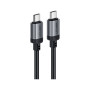 Дата кабель USB-C to USB-C 1.2m 3A aluminum alloy C20-03 Black Acefast (6974316283775)
