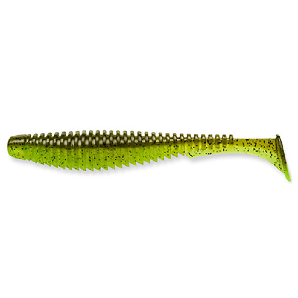 Силікон рибальський FishUP U-Shad 3" 204 - Green Pumpkin/Chartreuse (9шт/уп) (1864.15.15)