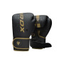 Боксерські рукавички RDX F6 Kara Matte Golden 8 унцій (BGR-F6MGL-8OZ)