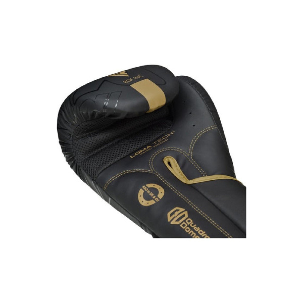 Боксерські рукавички RDX F6 Kara Matte Golden 8 унцій (BGR-F6MGL-8OZ)