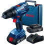 Шурупокрут-дриль акумуляторний Bosch Professional GSR 180-LI 18В 2х2А·год 21-54Нм 450·1900об·хв ЗП GAL 18V-20 кейс 1.6кг