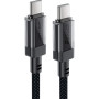 Дата кабель USB-C to USB-C 1.2m 60W stainless steel C12-03 Black Acefast (6974316283317) Дата кабель USB-C to USB-C 1.2m 60W stainless steel C12-03 Black Acefast (6974316283317)