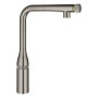 Змішувач для кухні Grohe Accent Smart Control, довж.виливу - 199мм, поворотний/витяжний, вентиль/кнопка, матовий графіт