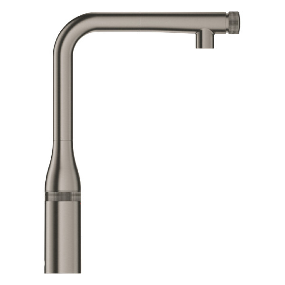 Змішувач для кухні Grohe Accent Smart Control, довж.виливу - 199мм, поворотний/витяжний, вентиль/кнопка, матовий графіт