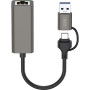 Адаптер USB-C + USB A to RJ45 Ethernet 100Mbps XO (HUB018.black) Адаптер USB-C + USB A to RJ45 Ethernet 100Mbps XO (HUB018.black)