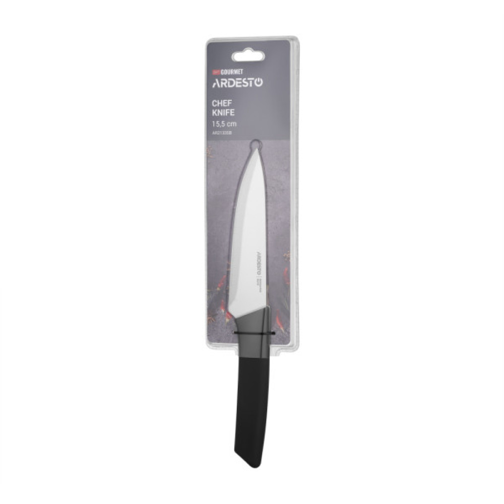 Кухонний ніж Ardesto Gemini Gourmet 15.5см, чорний (AR2133SB)