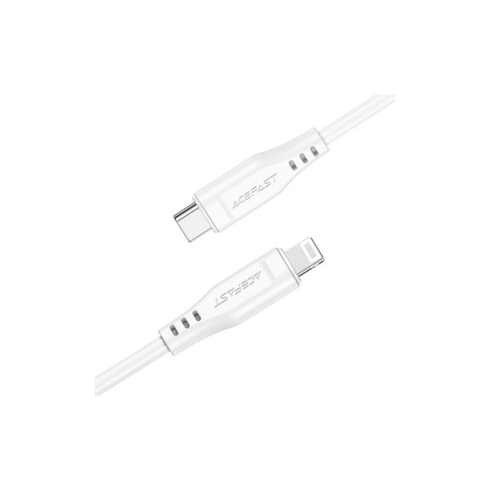 Дата кабель USB-C to Lightning 1.2m 3.0A TPE C3-01 White Acefast (6974316280811)