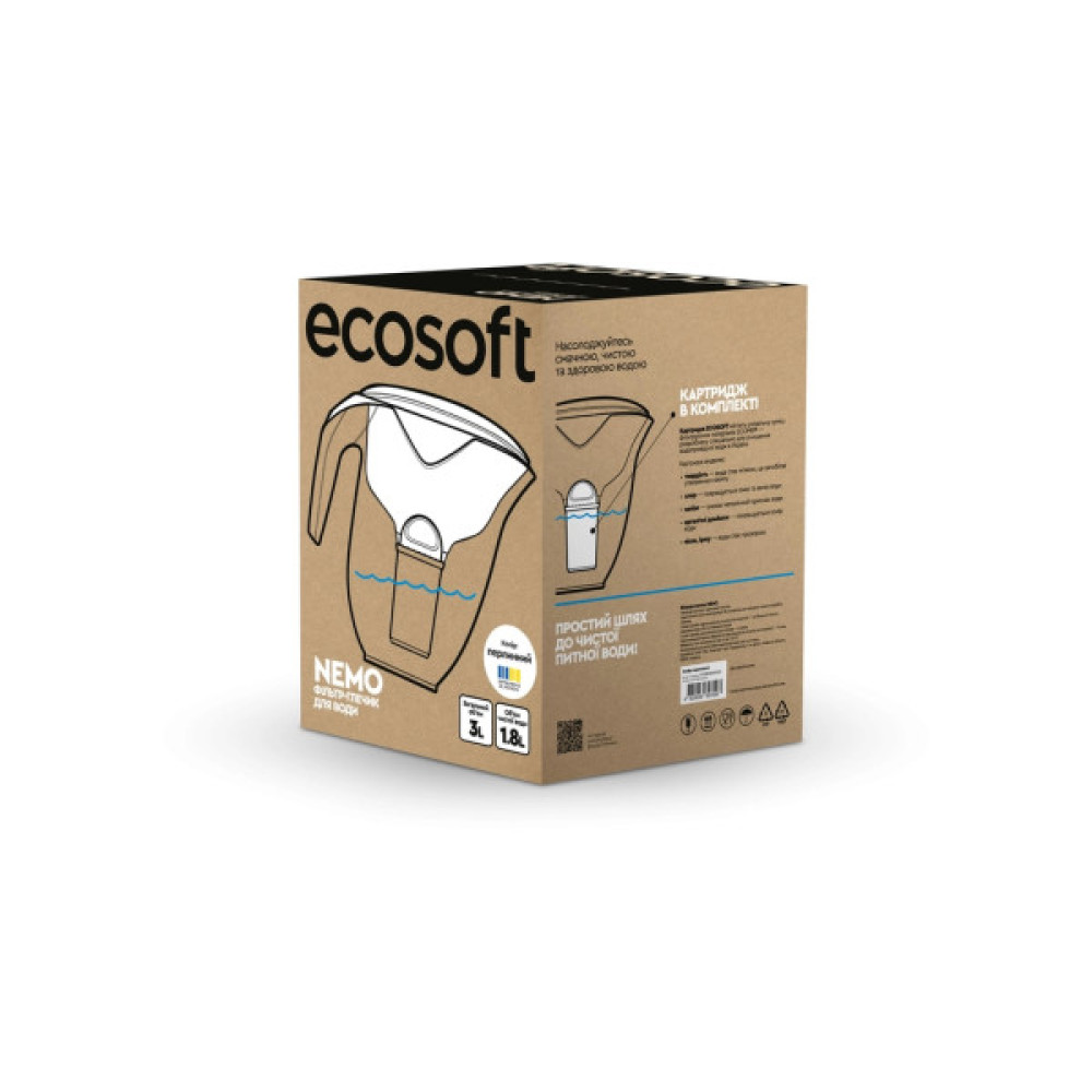 Фільтр-глечик Ecosoft НЕМО перлинний 3л (4820056807097)