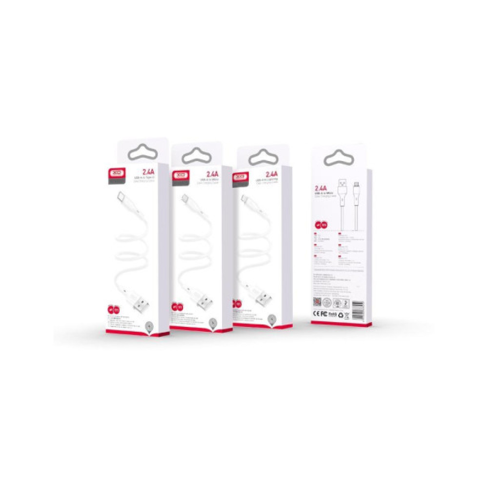 Дата кабель USB 2.0 AM to Micro 5P 1.0m 2.4A XO (CB-23UM)