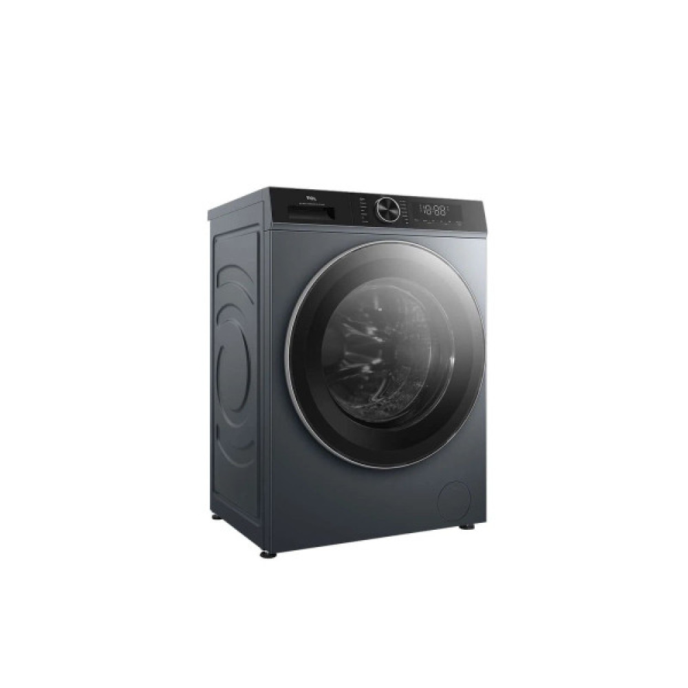 Пральна машина TCL фронтальна, 9кг, 1400, A+++, 57см, дисплей, пара, інвертор, сірий