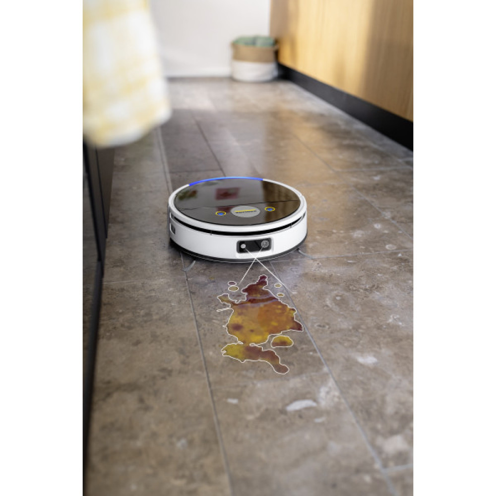 Робот-пилосос karcher RVF 7, h=10.5см, вологе прибирання, конт пил -250л, вода -0.30л, Bluetooth, білий