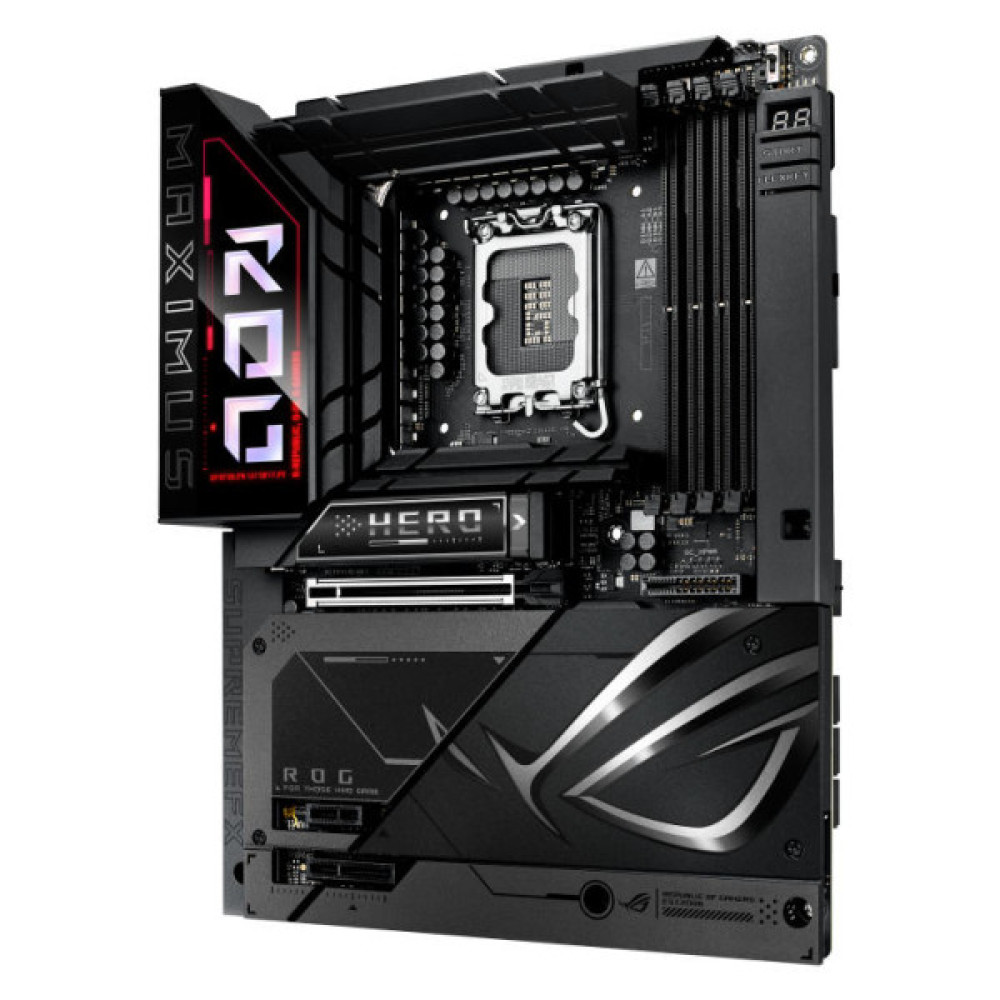 Материнcька плата ASUS ROG MAXIMUS Z890 HERO BTF s1851 Z890 4xDDR5 M.2 Thunderbolt HDMI Wi-Fi BT ATX BTF приховане підключення роз'ємів