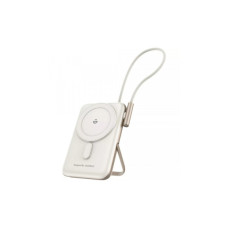 Батарея універсальна Choetech Magnetic Wireless 10000mAh 20W, PD, Qi-15W, USB-C In/Out, buid-in cabel, White (B735-CCWH)