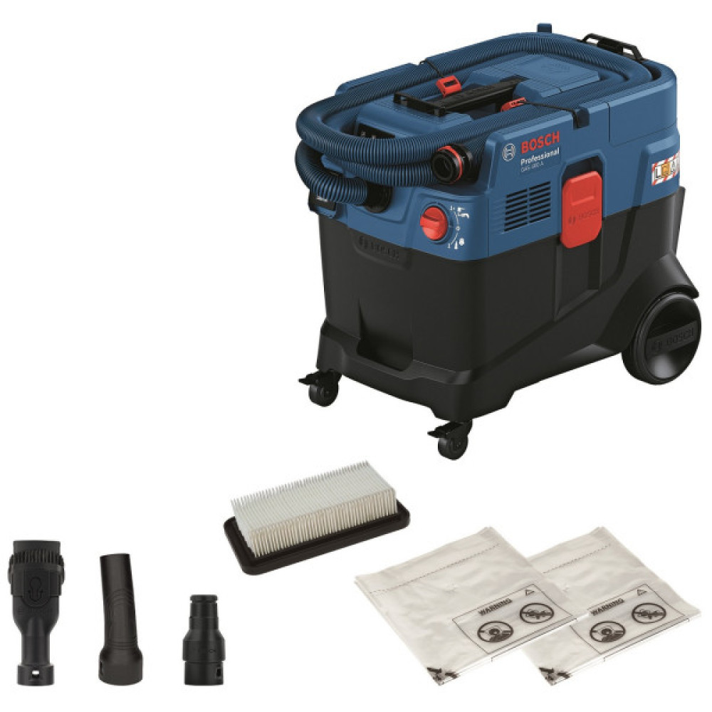 Пилосос професійний Bosch Professional GAS 400 A, 1200Вт, 240мБар, контейнер 40л, 14кг