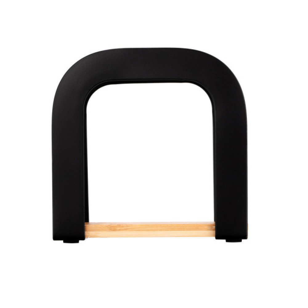 Серветниця Ardesto Midori 12х4.5х12см, метал, бамбук, чорна (AR0911BB)