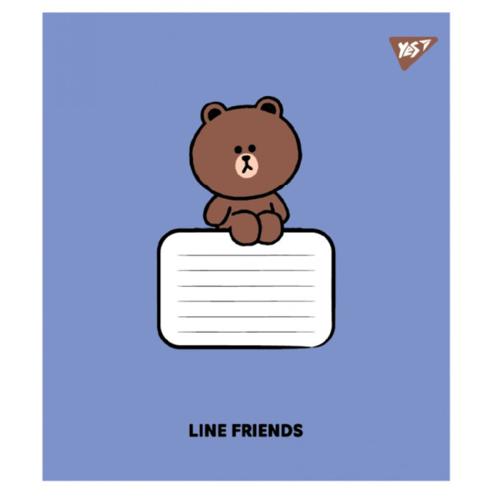 Зошит Yes Line Friends Stylish А5 18 аркушів клітинка (767648)